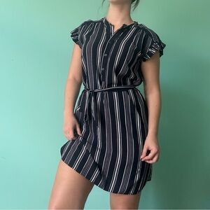 Striped Navy and White Dress